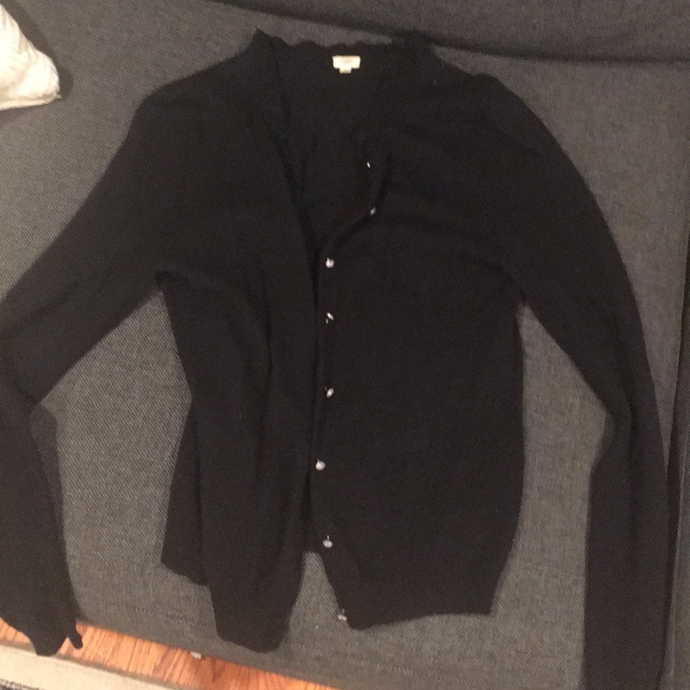 Black cardigan with fake diamond  buttons
